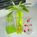 Cheap Beautiful PVC Flower Vase bag with different shape